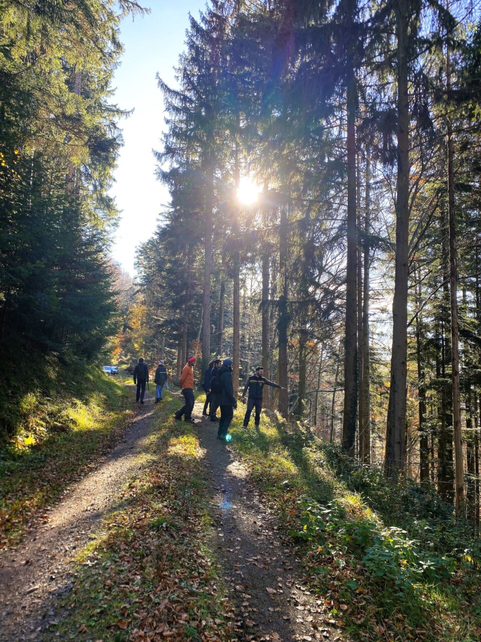 Förster Sebastian Fleischmann zeigt wo es lang geht...
...und führt in die Thematik ein