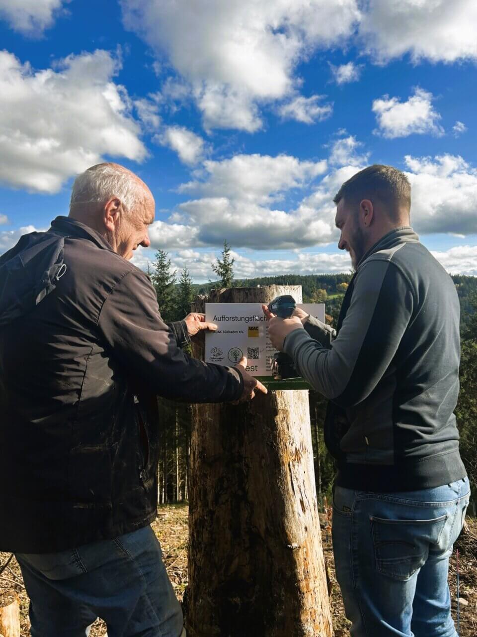 Das Schild zum Abschluß