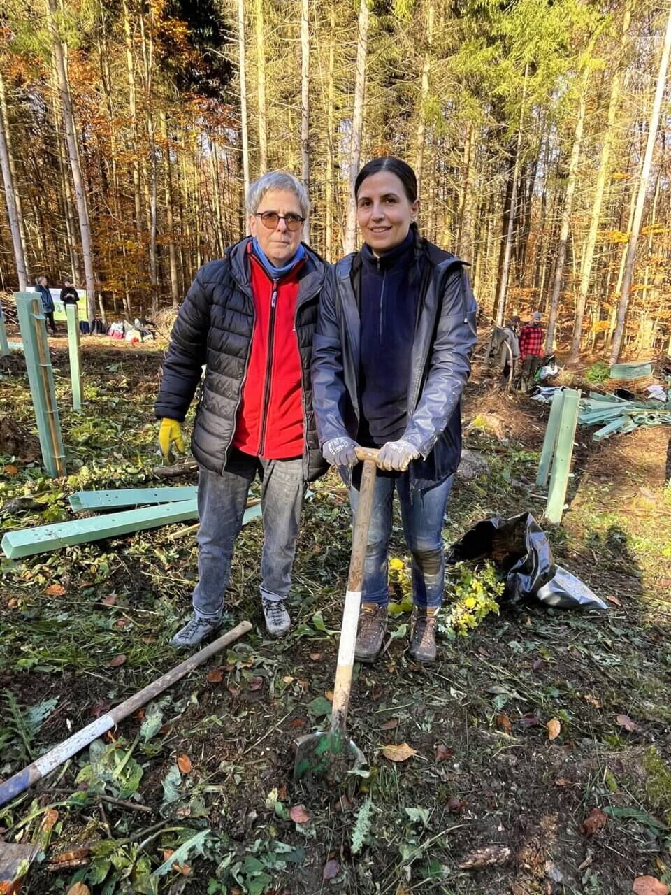 Hohlspaten im -nun fachkundigen- Einsatz